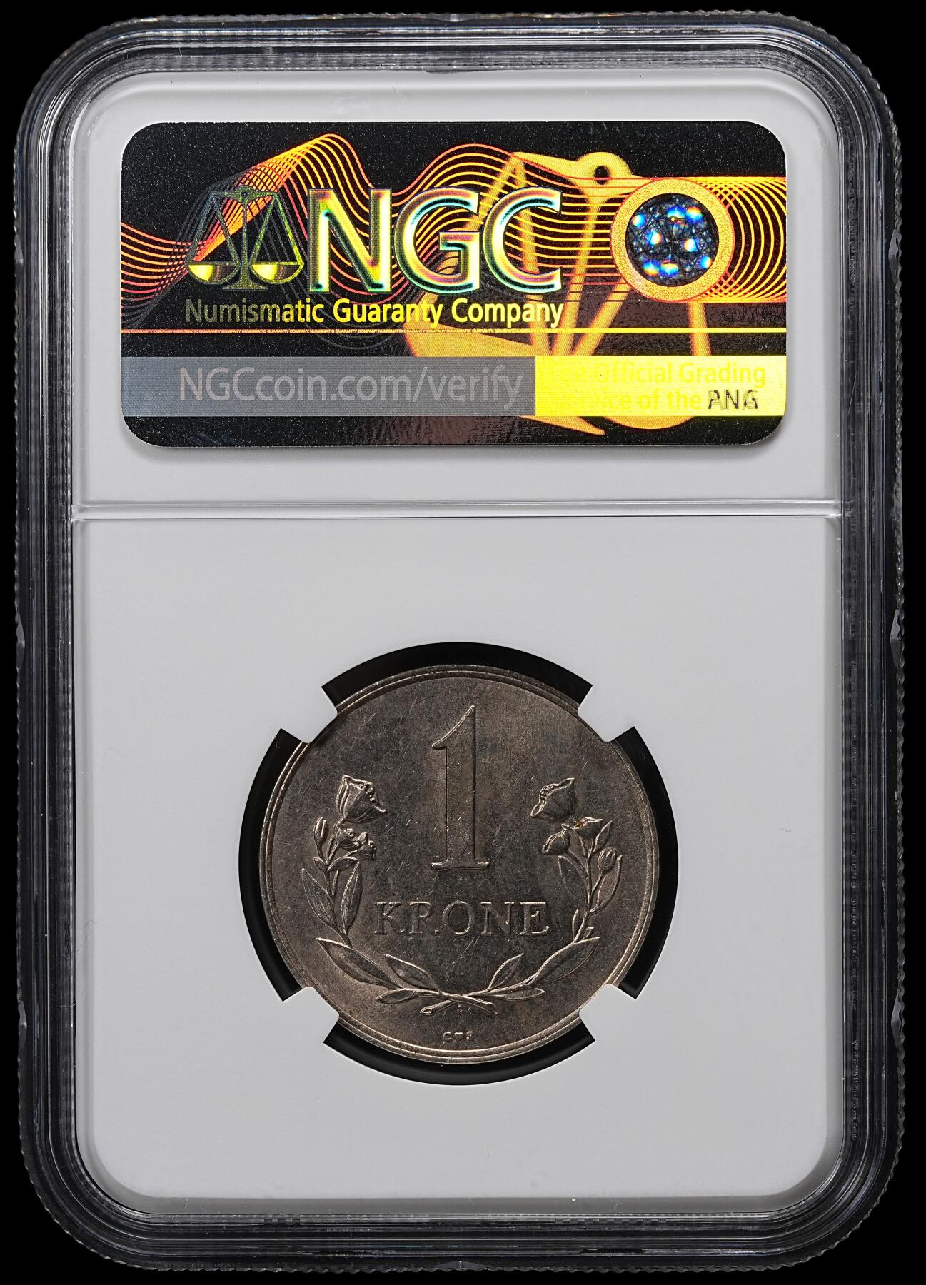 修遠堂世界钱币第102期 NGC MS62 1964年格陵兰皇家贸易公司1克朗