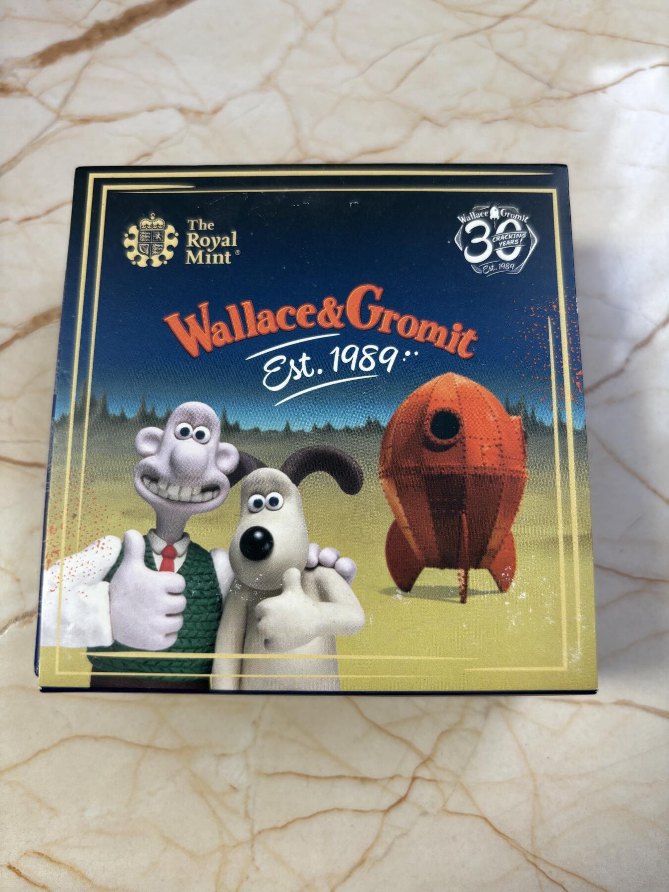 第189期拍卖 英国2019年超级无敌掌门狗华莱士和格罗米特银币，925银，8克，发行25000枚