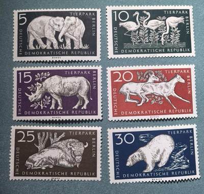 盛世勋华——号角文化勋章邮票专场拍卖第301期 - 东德邮政1956年发行 6全新票 柏林动物园