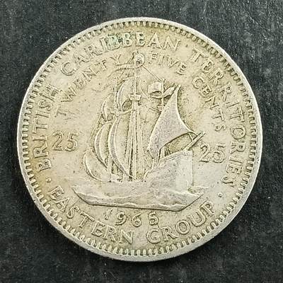 逸泉钱币2026第十五场世界钱币纪念币纸钞A883-1213A - 1033 英属东加勒比25分