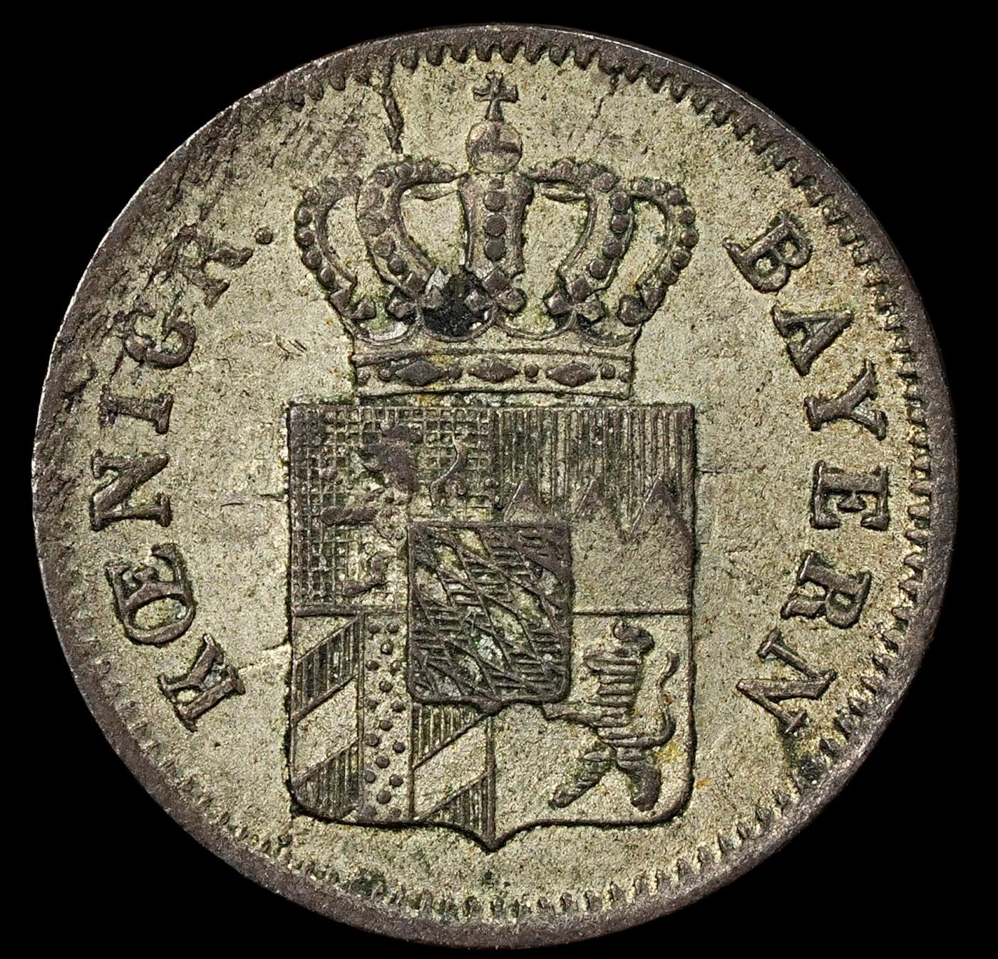 修遠堂世界钱币第102期 1844年巴伐利亚1克鲁泽