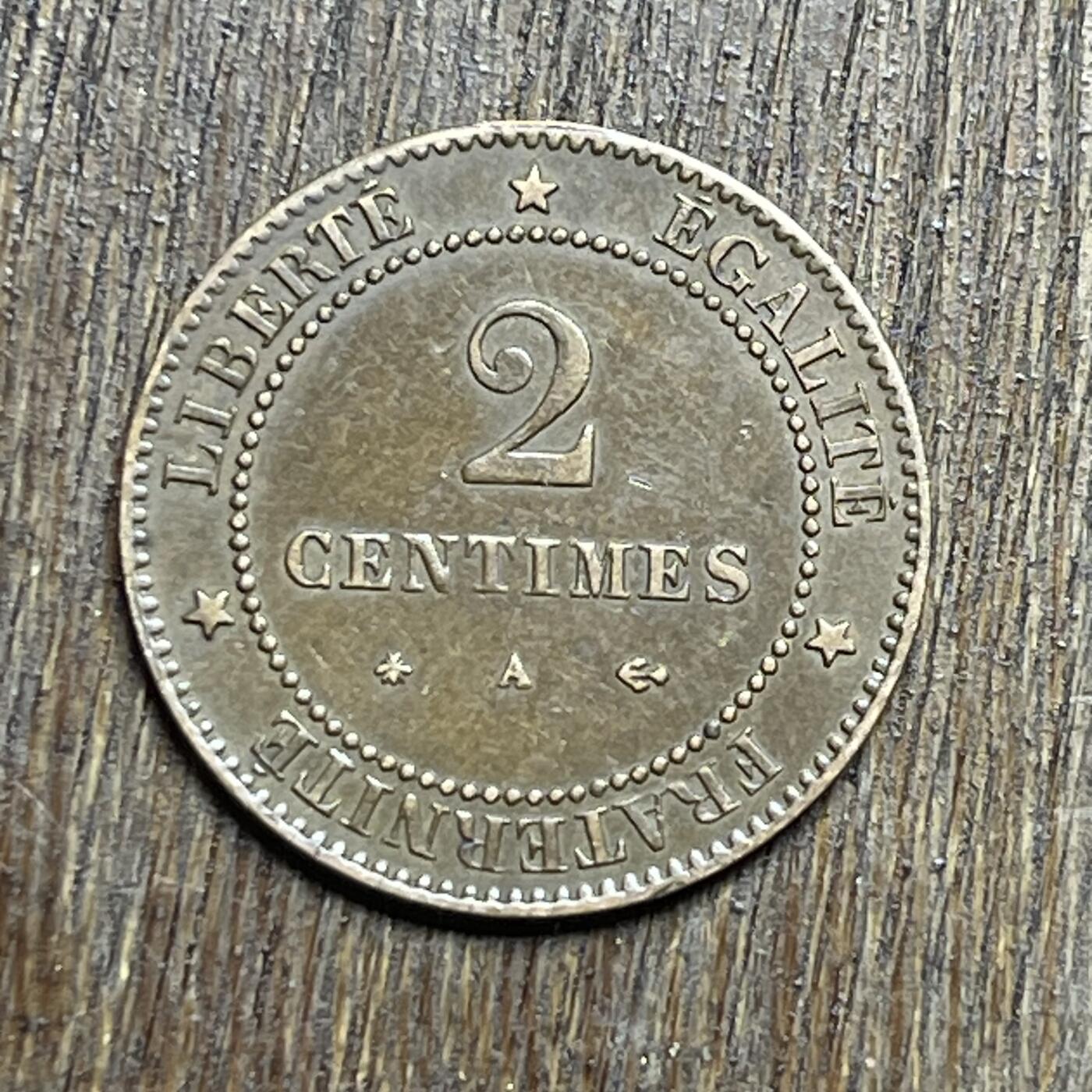 【铜匠收藏】★第140加场★精品老铜币 硬币专场 不寄存，200包邮。不满200元，支付5元运费。《接受代拍 代送NGC评级》 36【无寄存】1878 极美  法国 2分 铜币