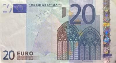 回流0125 - 2002年版20欧元纸币 意大利央行发行 等值人民币162.4元