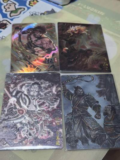 光影卡牌第29期，各家亲签，各家套卡，持续收拍品 - 玄卡阁浮沉张飞/玄卡阁子木张飞*2/琅琊卡牌黑白灰张飞/燎原三国张飞