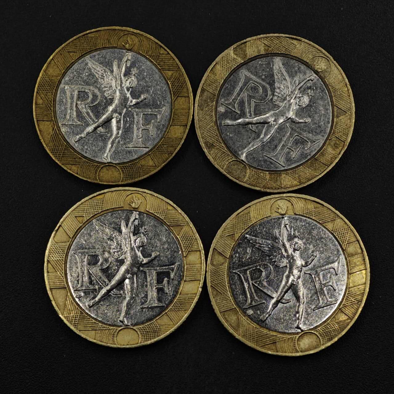 【淘币小摊】限时拍第八百五十三拍  散币银币场  满百包邮可预留两周  周一统一发货  法国10法郎小飞人4枚