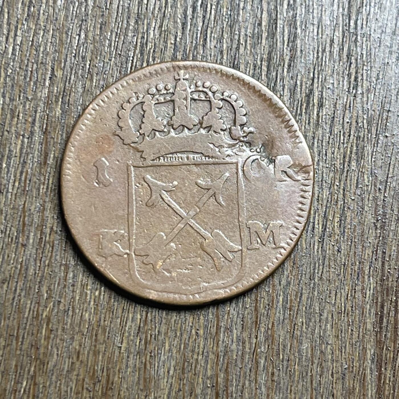 【铜匠收藏】★第140加场★精品老铜币 硬币专场 不寄存，200包邮。不满200元，支付5元运费。《接受代拍 代送NGC评级》 54【无寄存】1725 瑞典 1欧尔 铜币