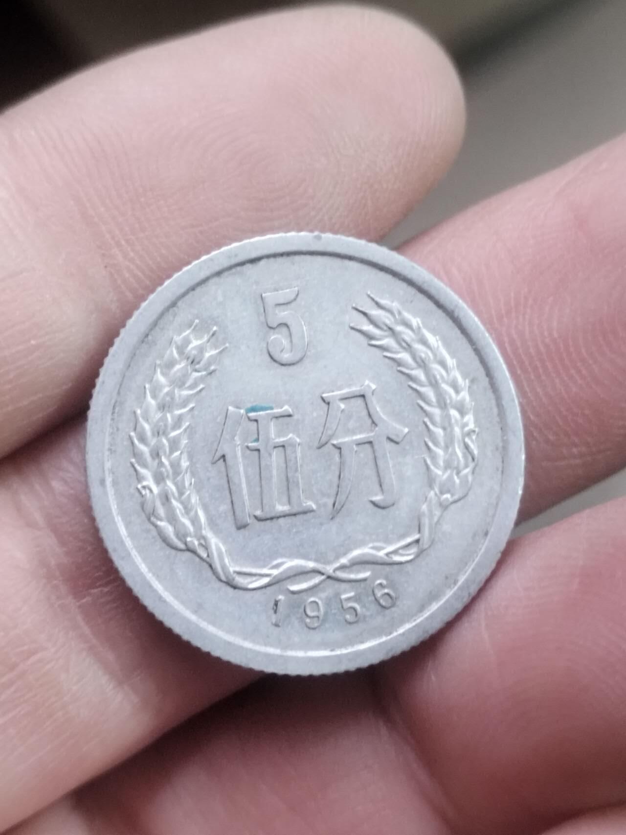 小小小钱币 1956年五分。