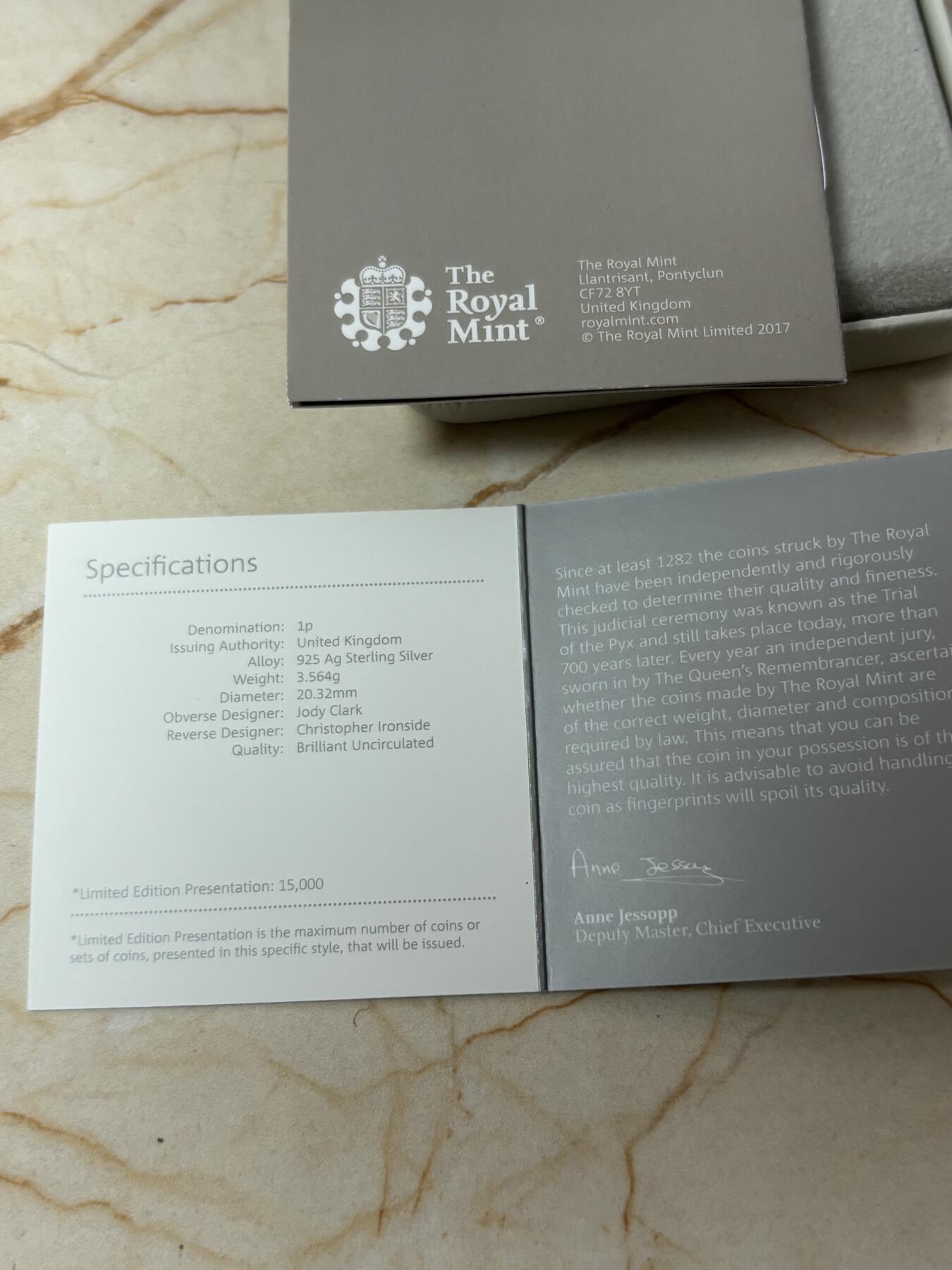 第189期拍卖 英国2018年送给新生婴儿的礼物1便士纪念银币，925银，3.56克，发行15000枚