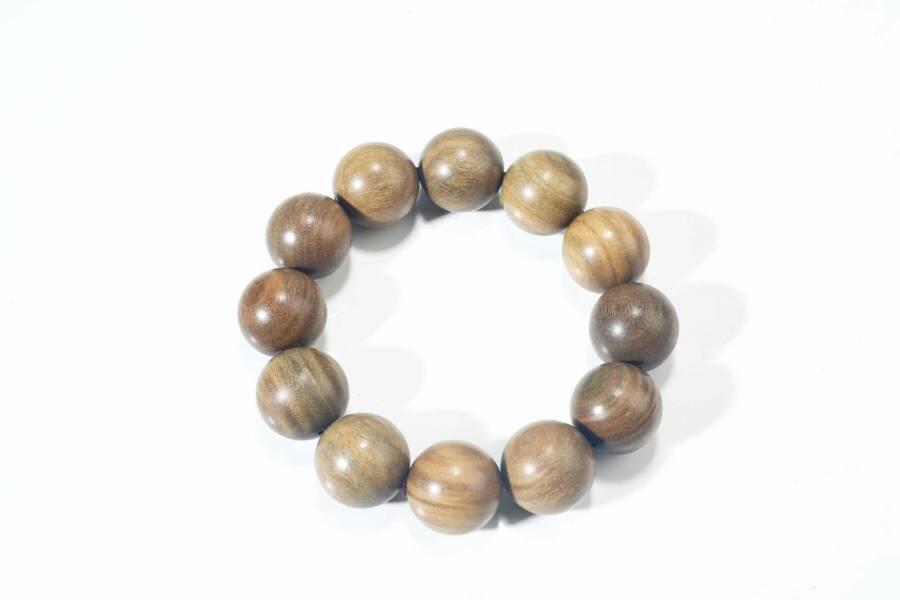 上海都达杂项专场十七（全场包邮） 天然绿檀木2.0圆珠手串87-272