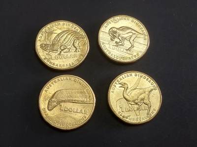 博彦收藏   1月28日 8点 钱币专场 全场包邮 - 澳洲恐龙纪念币4枚 