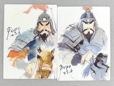 春节前倒数第三场！！龙虎卡牌-七三场（满200元包邮，无佣金，每周六结拍，欢迎送拍） - 普卡2张  布丁手绘复刻  秦琼&尉迟恭