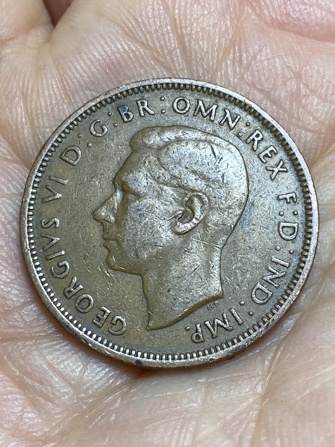 2026年第十四场(总第一百八十三场）外国好品散币场(免佣金) 英国🇬🇧1945年半便士(乔治六世第一版)