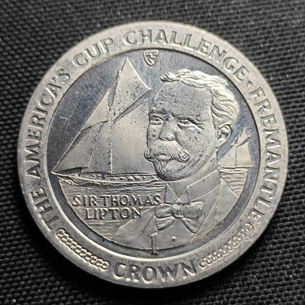 KK钱币收藏小铺  第400期  百期特拍（四拍之四）2月预留时间 周末发货  1987马恩岛1克朗纪念币