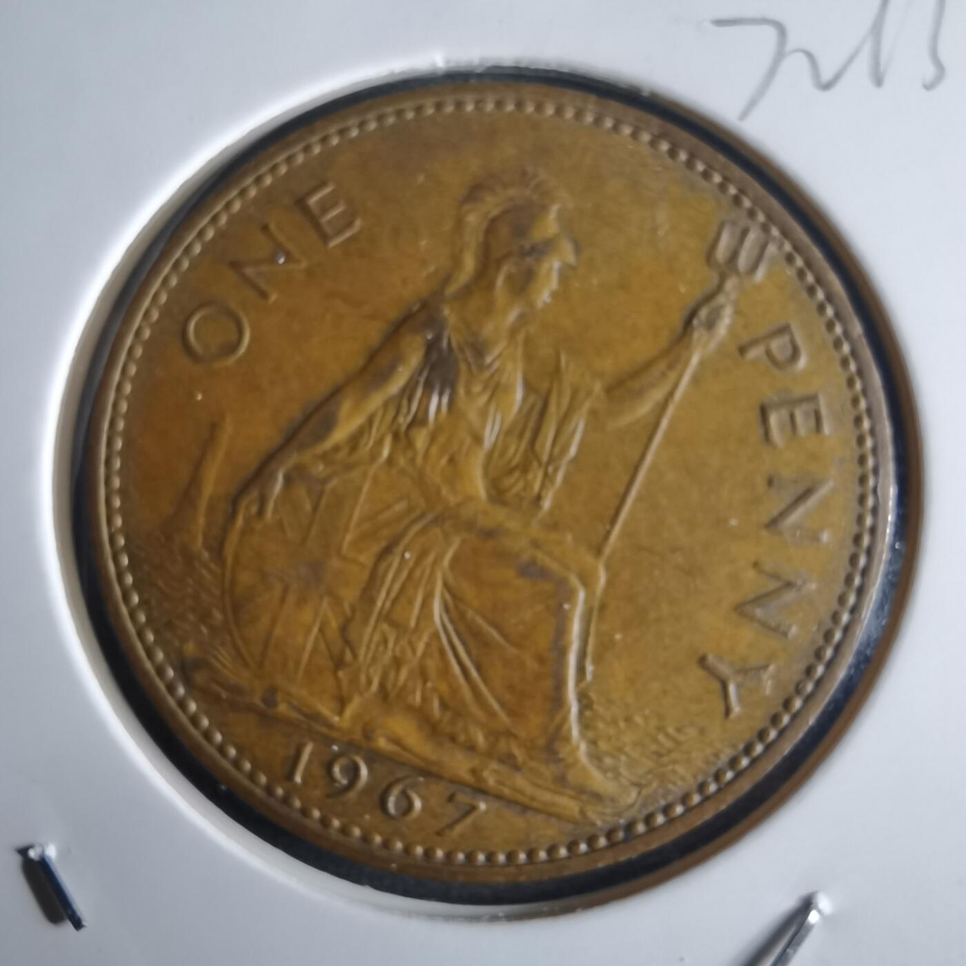 沼泽如烟--第972场 英国1967年1便士