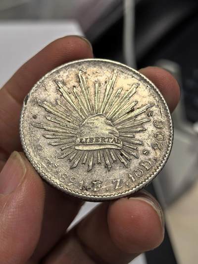 博洋堂世界钱币拍卖第158期（全场包邮） - 墨西哥花边鹰洋ZS 1891 FZ 8里亚尔 老油彩包浆