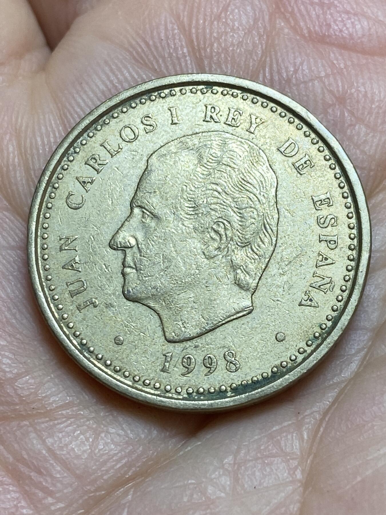 2026年第十四场(总第一百八十三场）外国好品散币场(免佣金) 西班牙🇪🇸1998年100比塞塔(胡安·卡洛斯一世第四版，首发年)