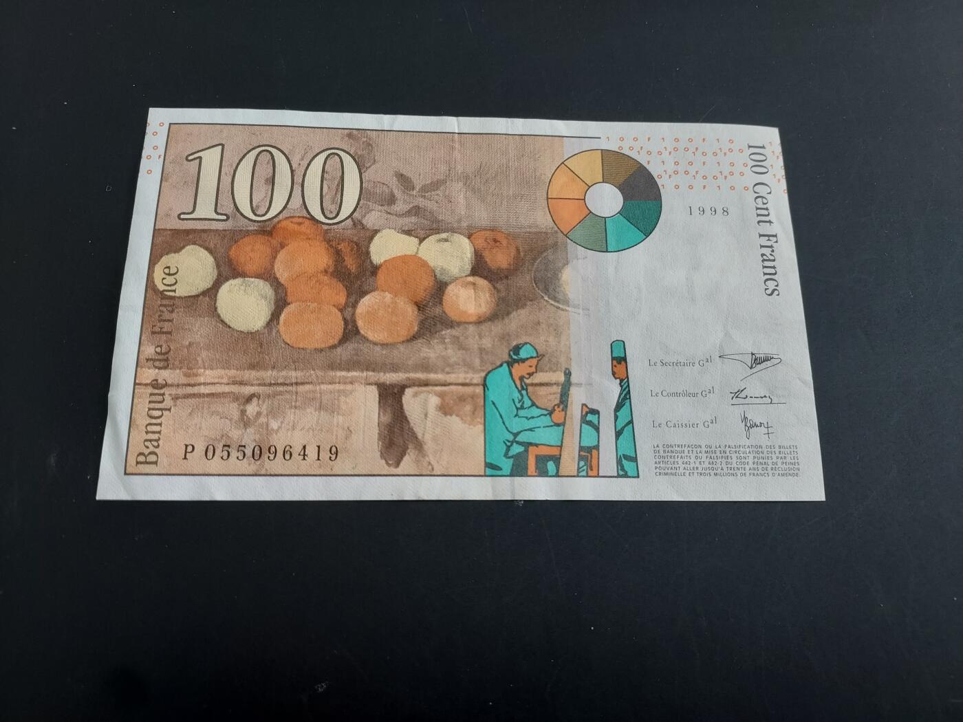 博彦收藏   1月28日 8点 钱币专场 全场包邮 法国 100法郎 85品左右