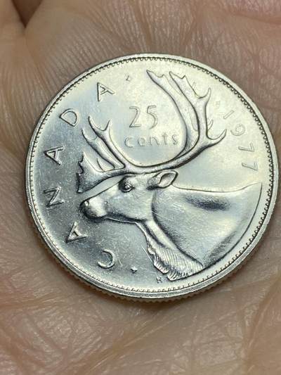 2026年第十四场(总第一百八十三场）外国好品散币场(免佣金) - 加拿大🇨🇦1977年25分(伊丽莎白二世中年花冠第三版)