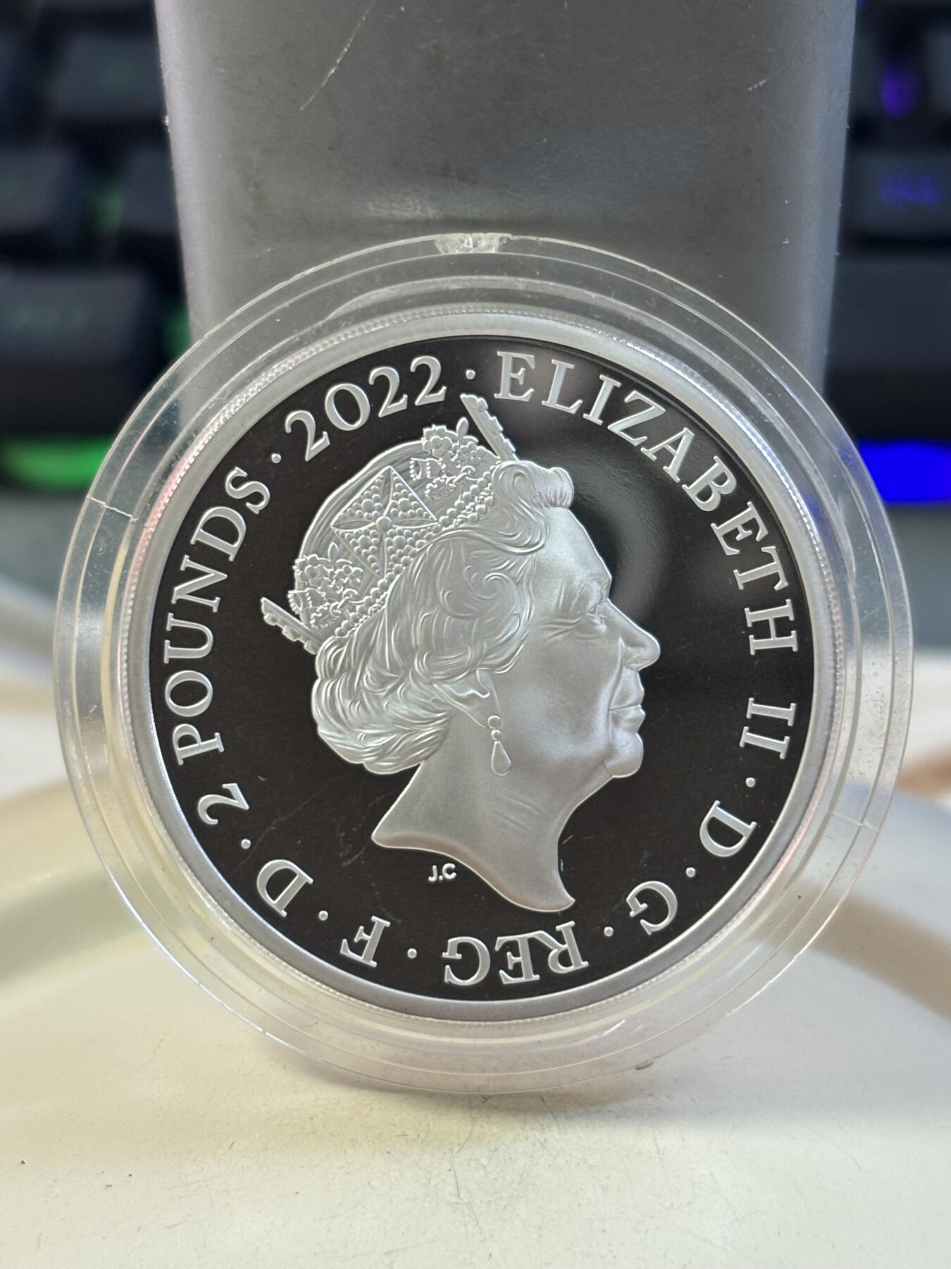 第189期拍卖 英国2022年城市景观系列2罗马1盎司精制纪念银币，999银，发行2000枚