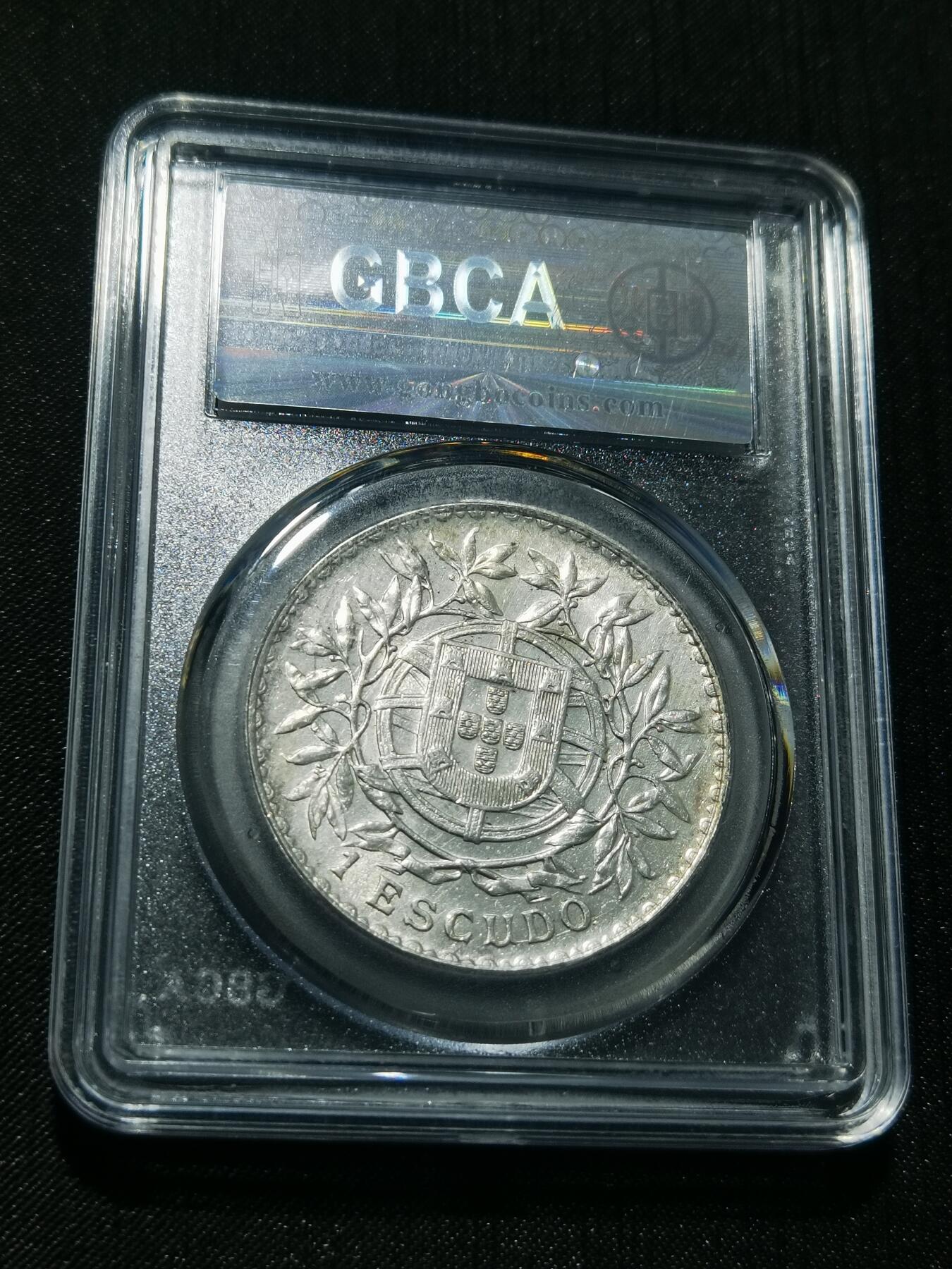 天下钱庄专场欢迎参拍 葡萄牙自由女神1埃斯库多银币