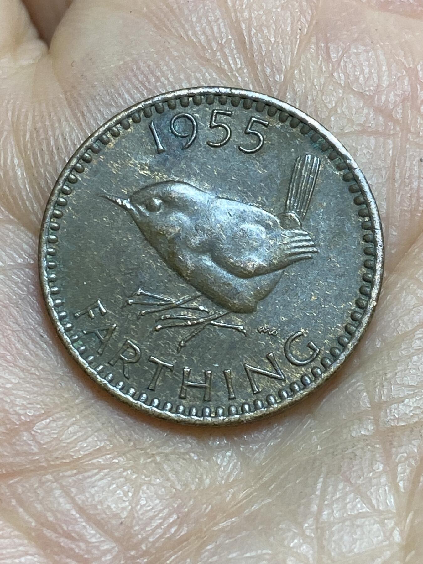 2026年第十四场(总第一百八十三场）外国好品散币场(免佣金) 英国🇬🇧1955年1法新(伊丽莎白二世青年桂冠第二版，仅发行3年)