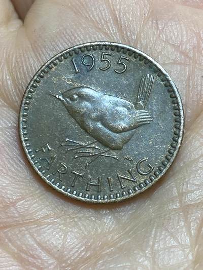 2026年第十四场(总第一百八十三场）外国好品散币场(免佣金) - 英国🇬🇧1955年1法新(伊丽莎白二世青年桂冠第二版，仅发行3年)