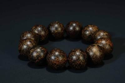 上海都达杂项专场二十五（全场包邮）  - 天然达拉干沉香2.0圆珠手串 附鉴定证书87-234