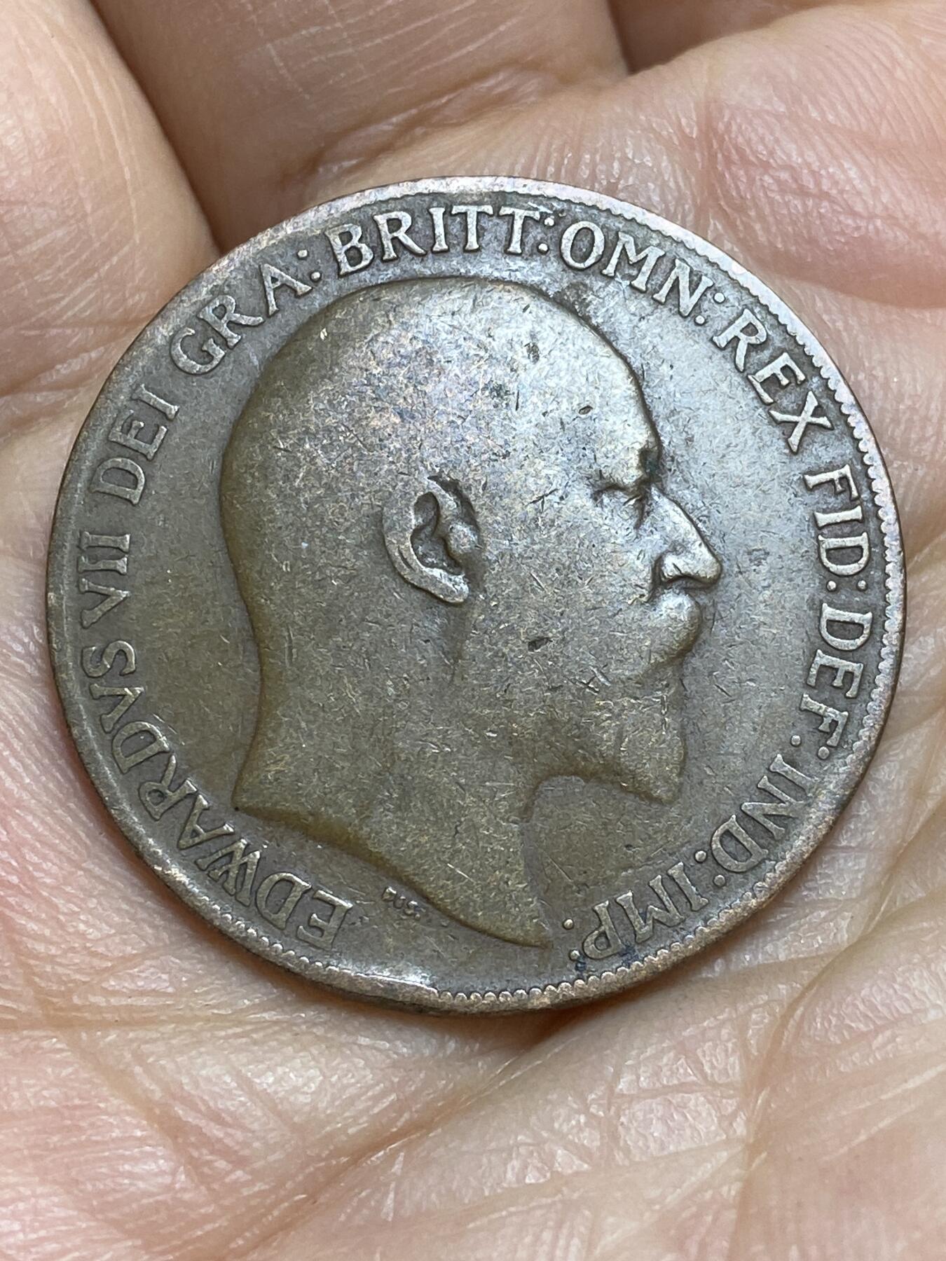 2026年第十四场(总第一百八十三场）外国好品散币场(免佣金) 英国🇬🇧1908年1便士(爱德华七世时期)