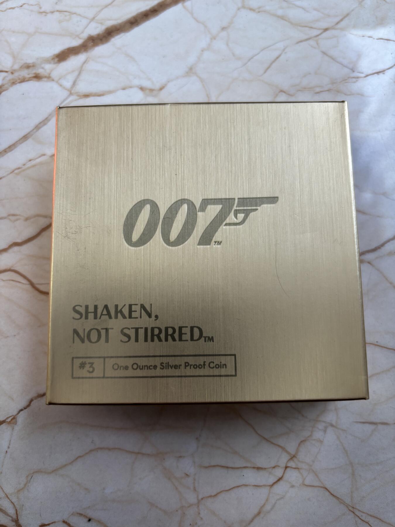 第189期拍卖 英国2020年007系列3永远的詹姆斯邦德1盎司银币，999银，发行7007枚