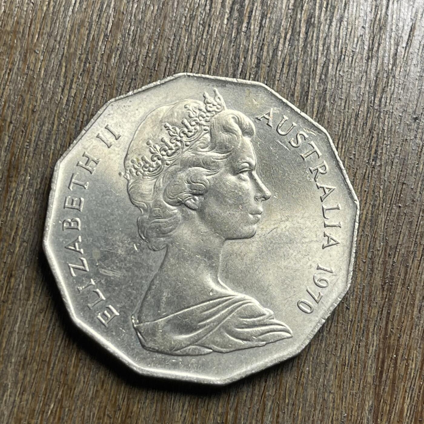 【铜匠收藏】★第140加场★精品老铜币 硬币专场 不寄存，200包邮。不满200元，支付5元运费。《接受代拍 代送NGC评级》 50【无寄存】原光品 1970 澳大利亚 50分 库克船长发现澳洲200年纪念币