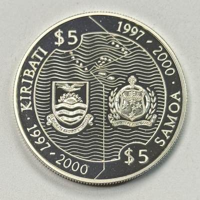 S&S Numismatic世界钱币-拍卖 第119期  - 基里巴斯和萨摩耶1997年 千禧年 5元精制纪念银币 31.1克925银