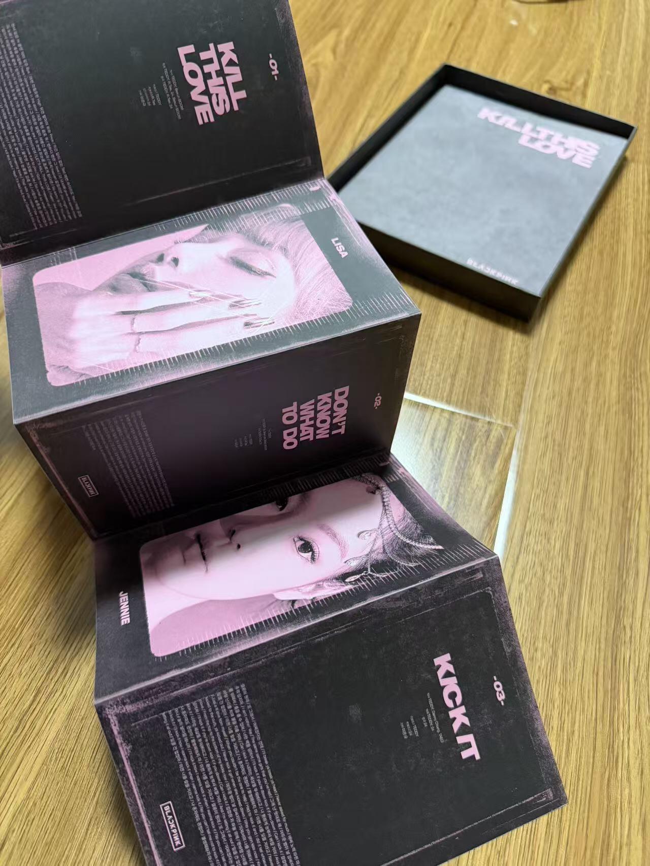 零元拍：杀死这份爱！！！！BLACK PINK亲签粉墨专辑《KILL THIS LOVE》黑版！幻彩防伪特殊笔所签，不同光线下呈现7种活彩！