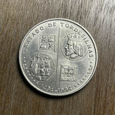 【铜匠收藏】★第140加场★精品老铜币 硬币专场 不寄存，200包邮。不满200元，支付5元运费。《接受代拍 代送NGC评级》 - 48【无寄存】1994 葡萄牙 200埃斯库多 克朗 纪念币 镍币