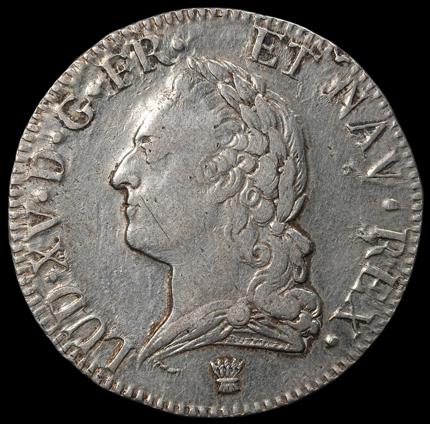 修遠堂世界钱币第102期 1772年法国1埃居大银币，29.06g