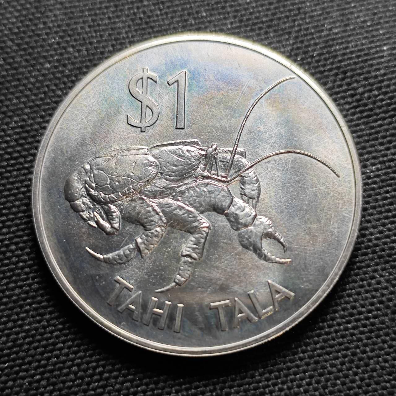 KK钱币收藏小铺  第400期  百期特拍（四拍之四）2月预留时间 周末发货   1980托克劳1元纪念币 椰子蟹 发行量仅1万