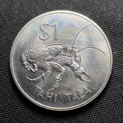 KK钱币收藏小铺  第400期  百期特拍（四拍之四）2月预留时间 周末发货 -   1980托克劳1元纪念币 椰子蟹 发行量仅1万