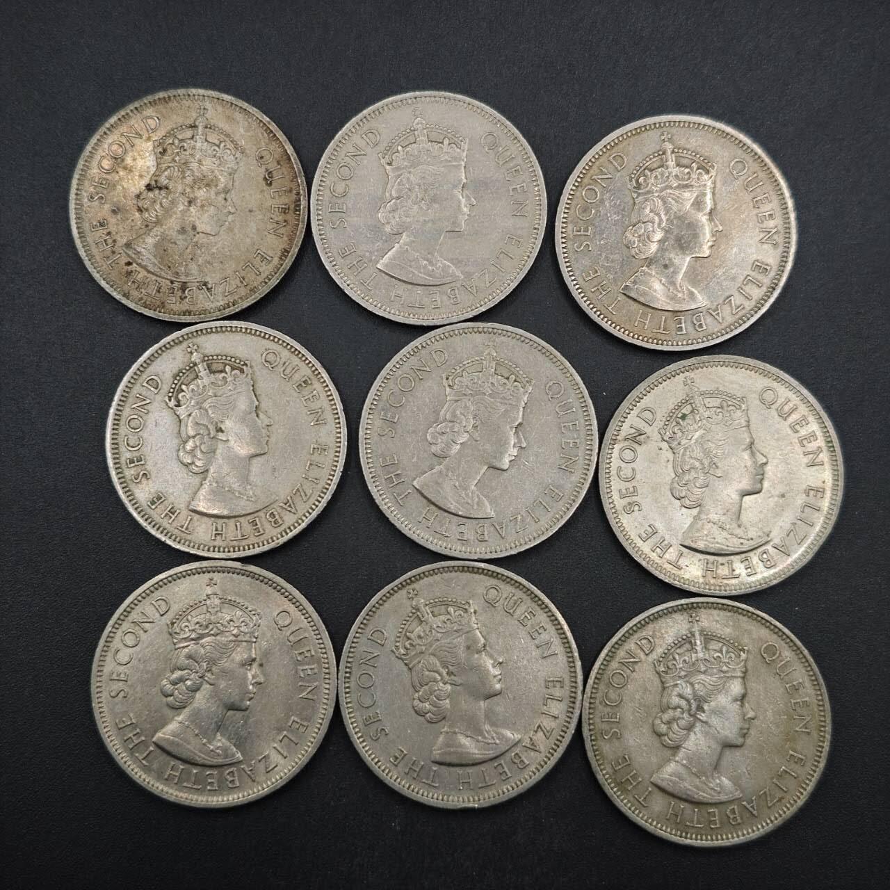 【淘币小摊】限时拍第八百五十三拍  散币银币场  满百包邮可预留两周  周一统一发货  香港1972年壹圆9枚