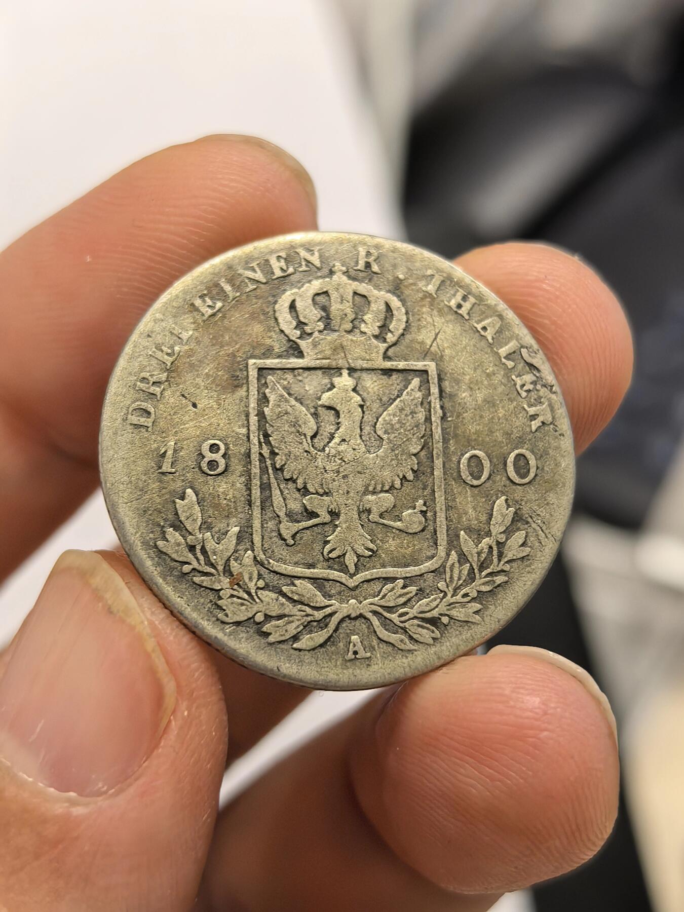 博洋堂世界钱币拍卖第158期（全场包邮） 德国普鲁士1800年1/3泰勒银币