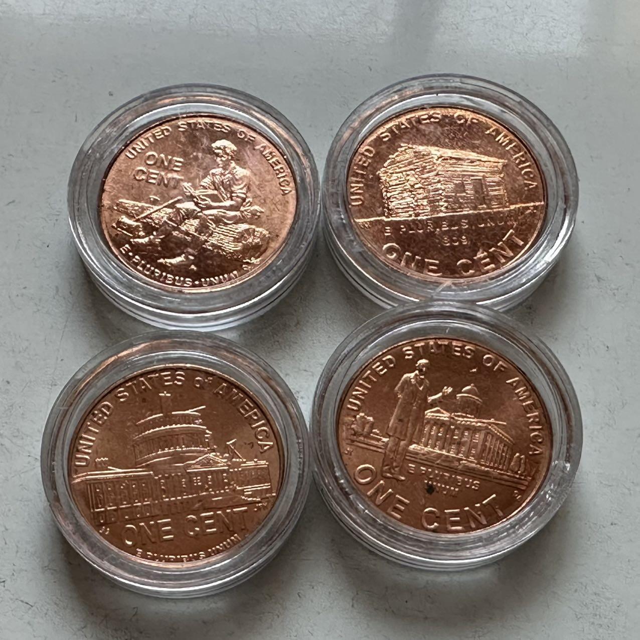 🌹外币初藏🌹🐯2026年第11场  每周二四六晚8️⃣点 接代拍 林肯一美分纪念币四枚套