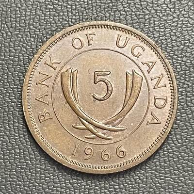 回流0125 - 乌干达1966年5分铜币 美品