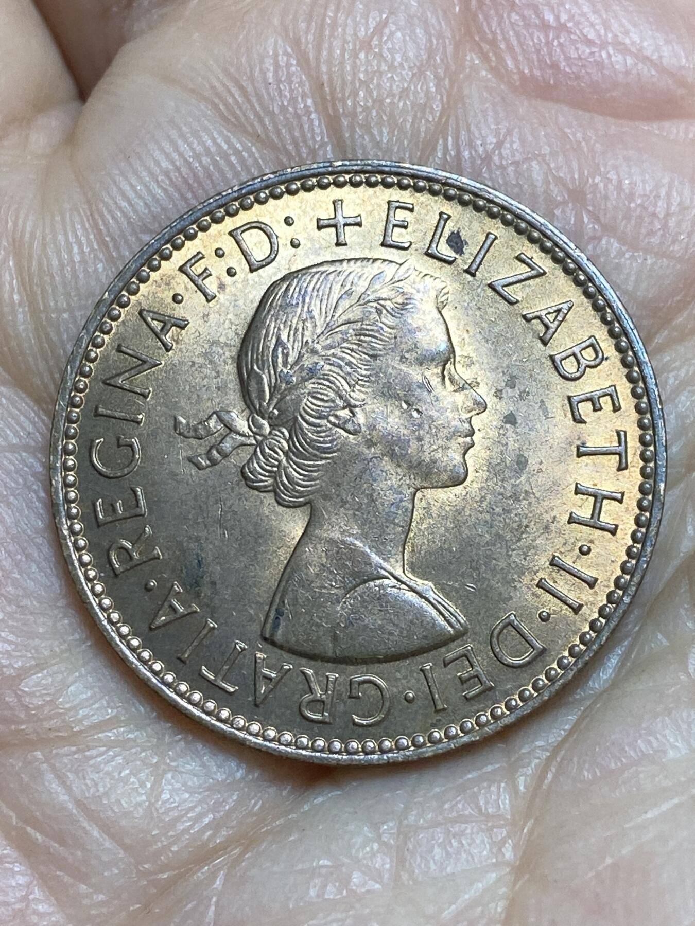 2026年第十四场(总第一百八十三场）外国好品散币场(免佣金) 原光好品–英国🇬🇧1967年半便士(伊丽莎白二世青年桂冠第二版，普制币关门年)