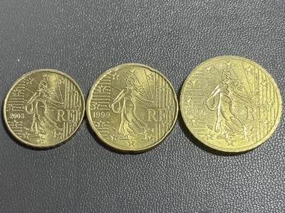 回流0125 - 法国10、20、50欧分一组