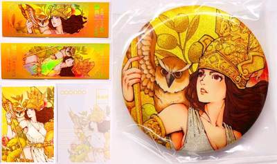 卡有江湖粉丝专场第七期（持续收拍，送拍联系我哦） - 【A款】小花瓣雅典娜 吧唧+明信片+镭射票