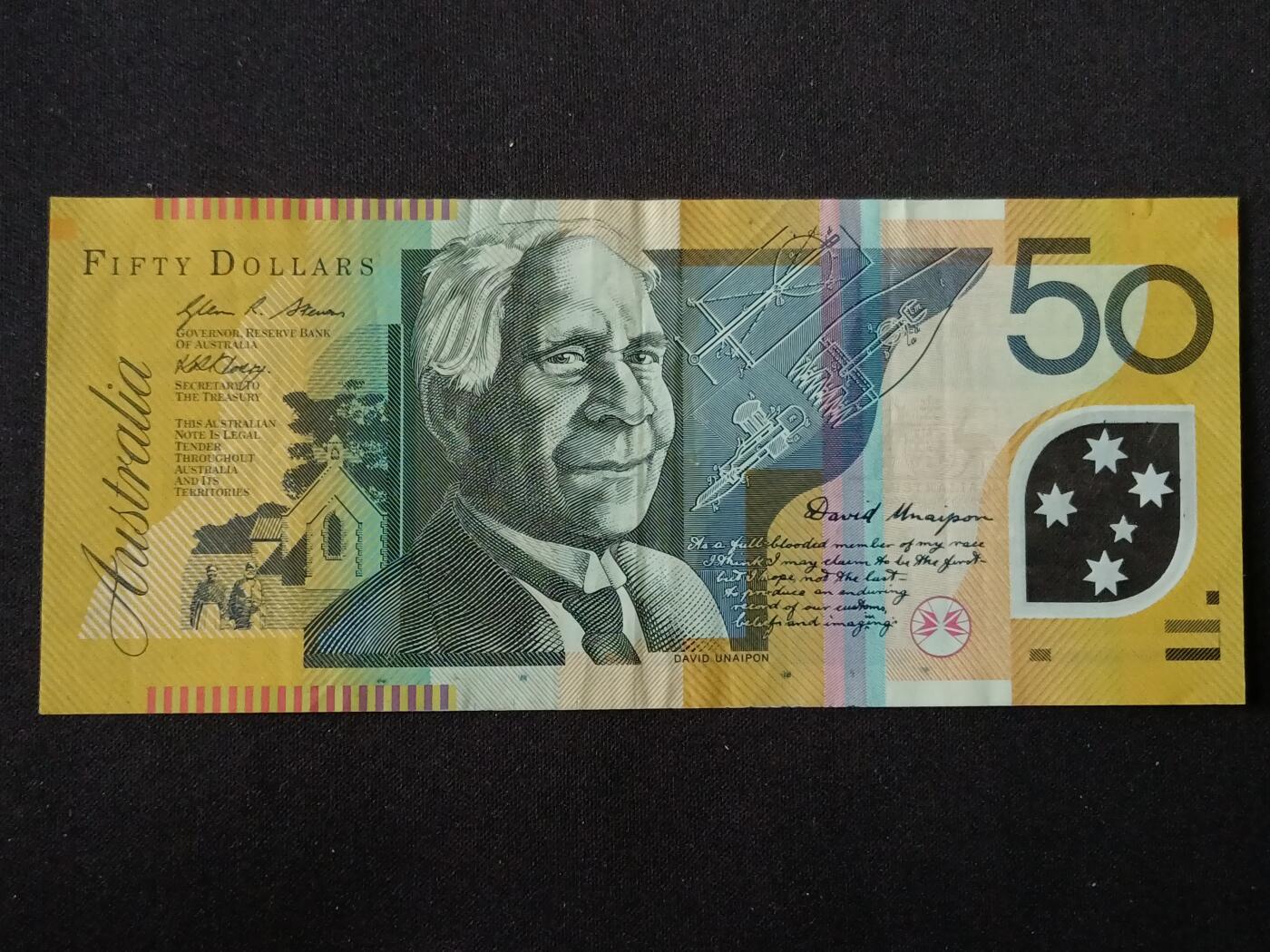 【游宝包邮场】乙巳蛇年第111期 周六集拍 澳大利亚-50元【朦胧号 AD08121989 流通好品VF-】