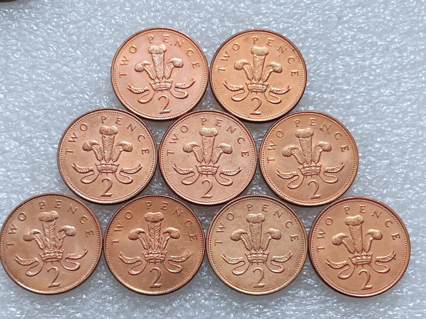 第一海外回流一元起拍收藏 散集专场  第295期 英国2便士硬币 9枚 原光品