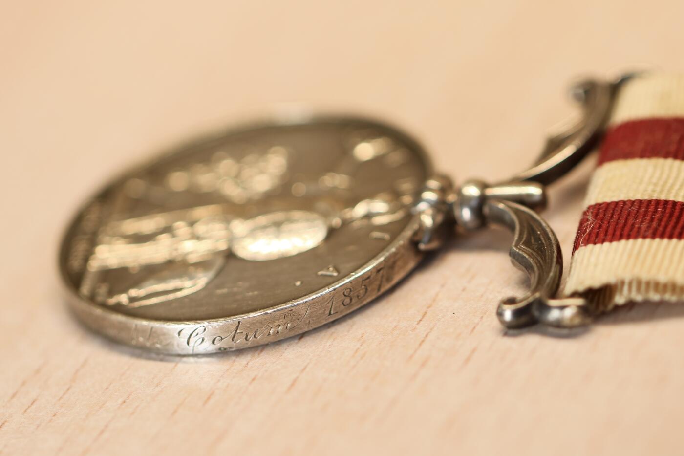 大猫徽章拍卖 第287期 英国印度叛乱奖章 维多利亚花体边铭