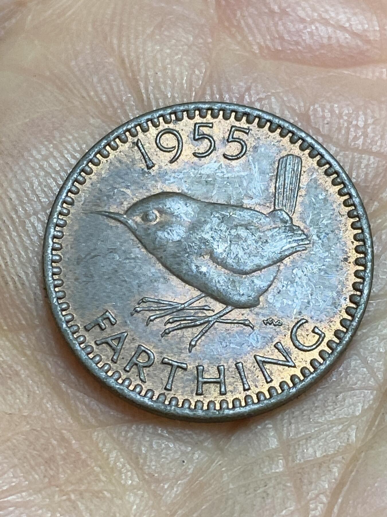 2026年第十四场(总第一百八十三场）外国好品散币场(免佣金) 英国🇬🇧1955年1法新(伊丽莎白二世青年桂冠第二版，仅发行3年)