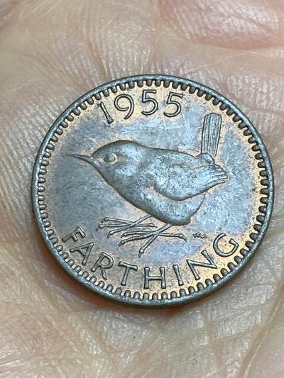 2026年第十四场(总第一百八十三场）外国好品散币场(免佣金) - 英国🇬🇧1955年1法新(伊丽莎白二世青年桂冠第二版，仅发行3年)