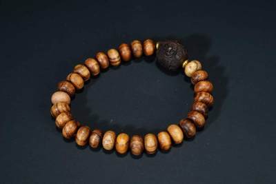 上海都达杂项专场六（全场包邮） 天然加里曼丹沉香算盘珠手串 附鉴定证书87-237