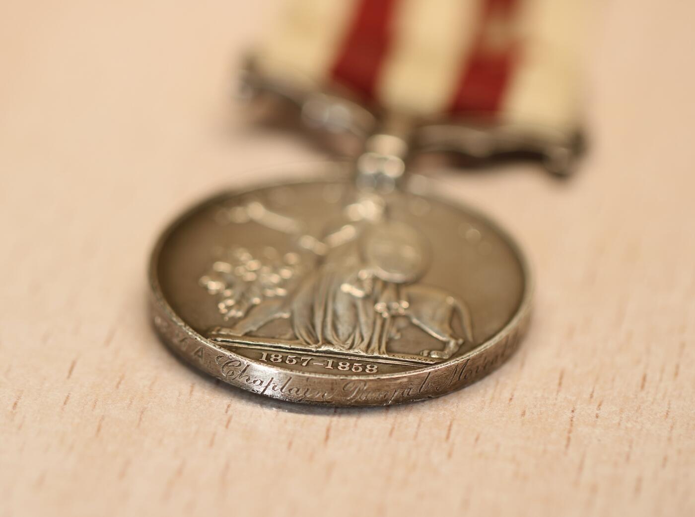 大猫徽章拍卖 第287期 英国印度叛乱奖章 维多利亚花体边铭